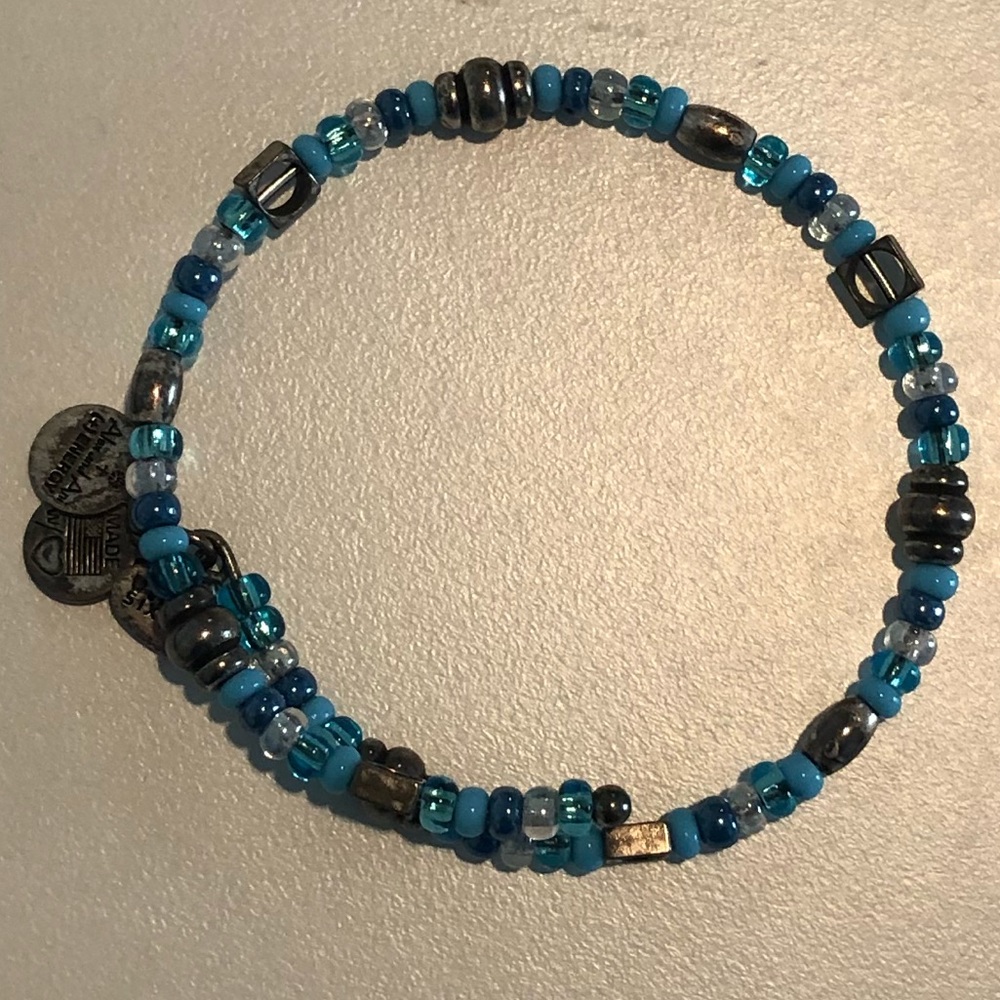 Alex and Ani Blue beaded Bangle